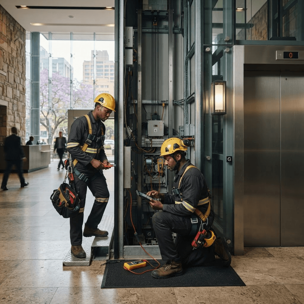 V-Tech Elevator Co. elevator installation in Zimbabwe