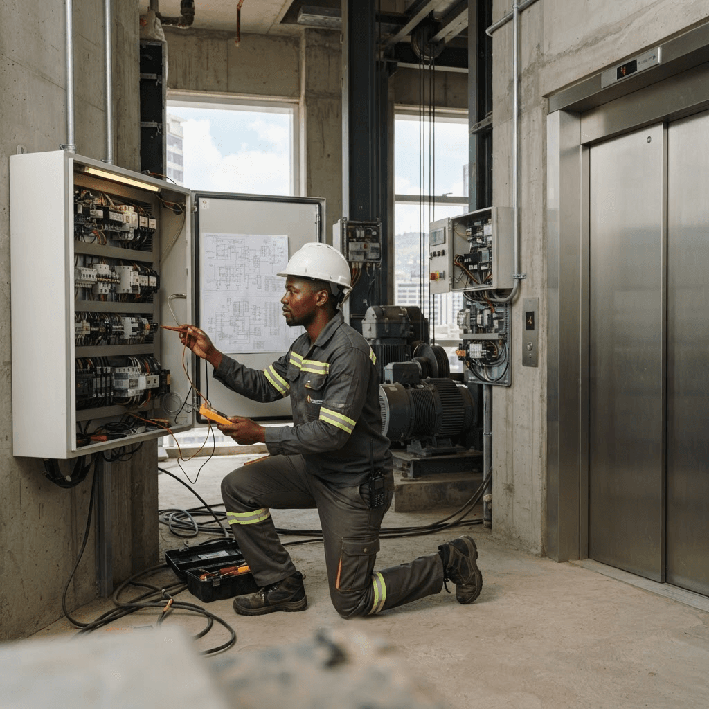 Elevator maintenance and repairs by V-Tech in Zimbabwe